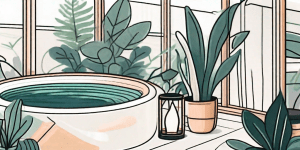 A tranquil small spa setting